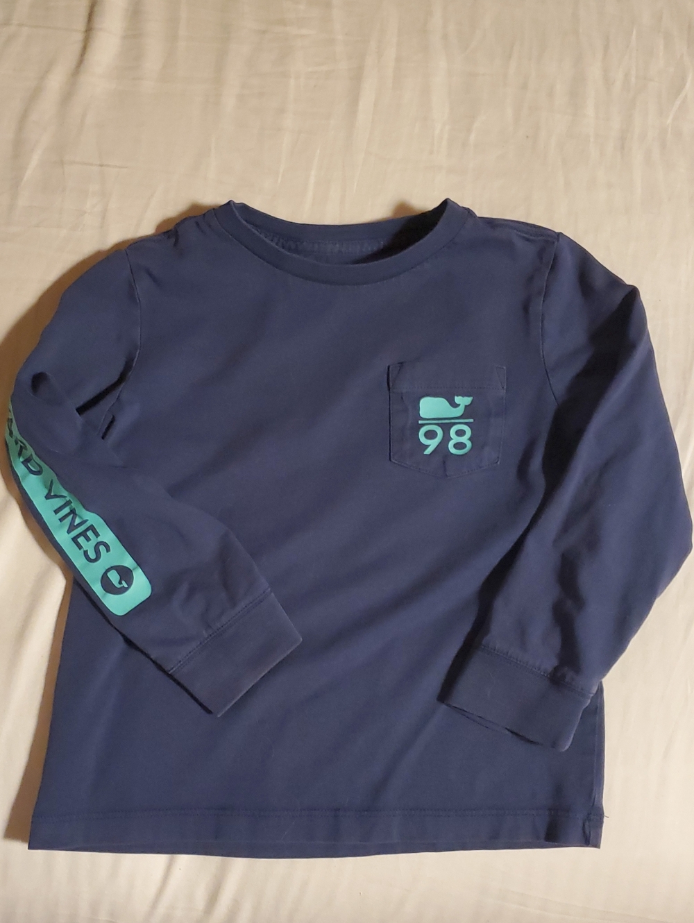 Vineyard Vines 4T Classic Navy Long Sleeve Shirt